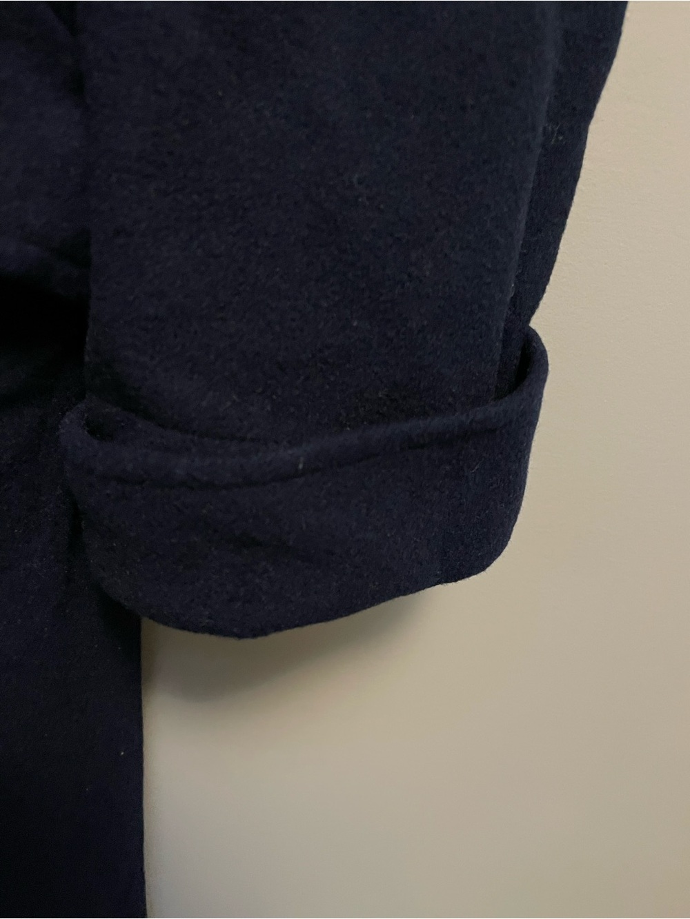 Holt Renfrew Double-Breasted Navy Wool Cashmere Peacoat Women’s Size 8 - Picture 11 of 12